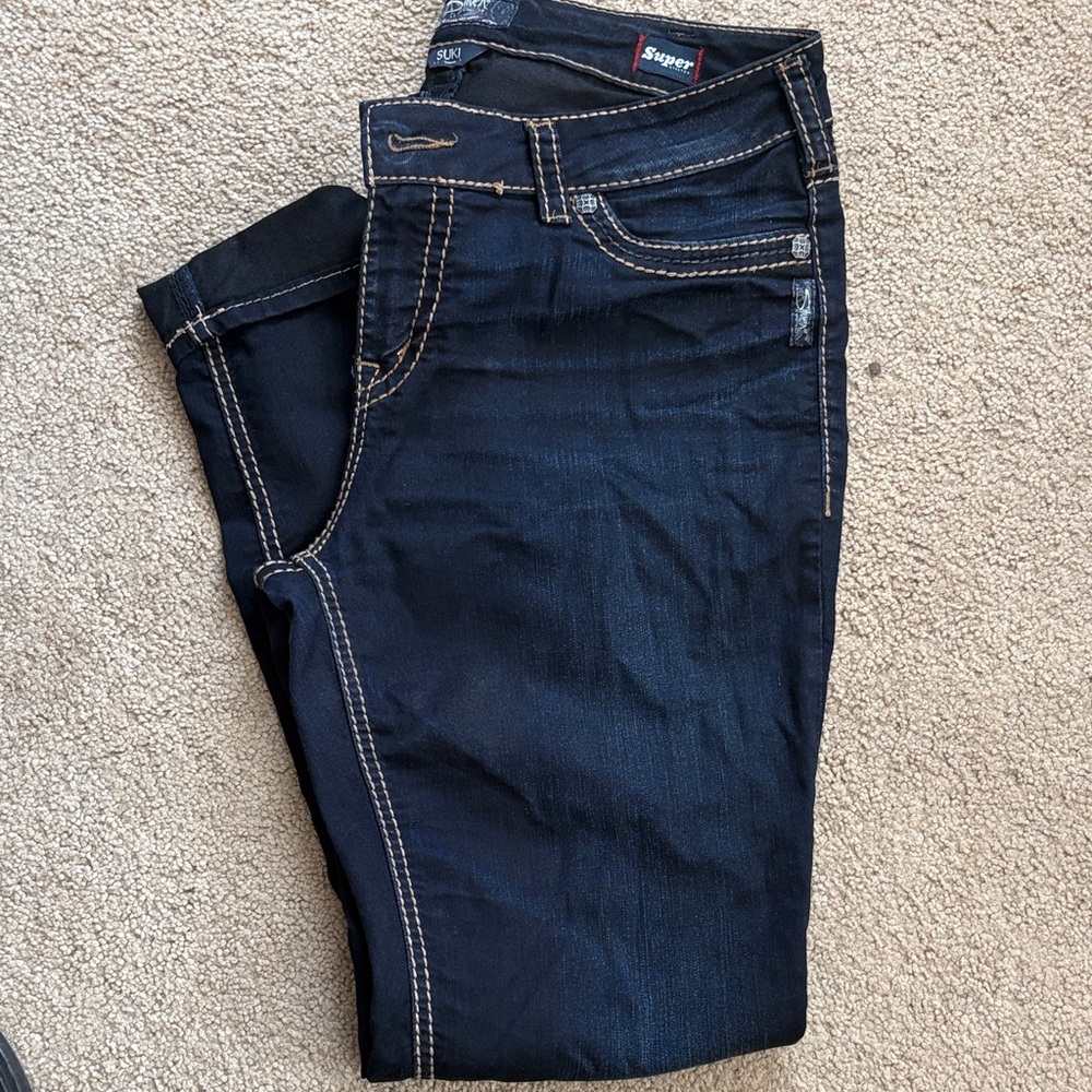 Silver Jeans Women's Dark Blue Skinny Jeans